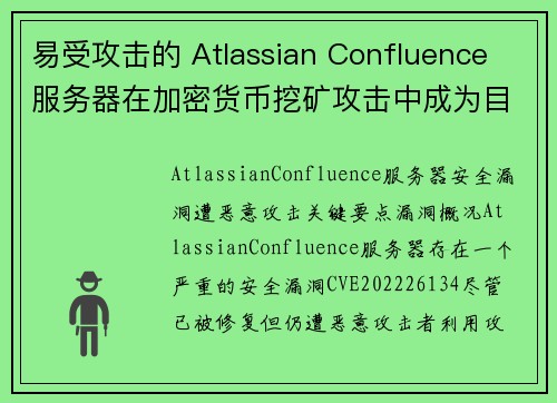 易受攻击的 Atlassian Confluence 服务器在加密货币挖矿攻击中成为目标 